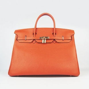 Hermes Birkin 40CM Togo Bag Orange 6099 Gold