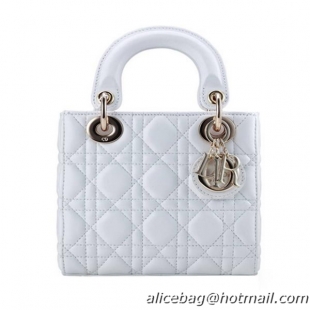 Lady Dior Bag Nano Bag White Original Leather D44552 Gold