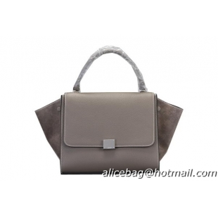 Celine Trapeze Top Handle Bag Original Calf&Nubuck Leather 8003 Grey