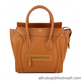 Celine Luggage Mini Bag Smooth Leather 88022 Wheat