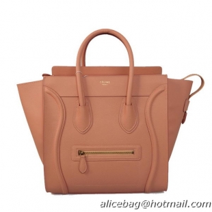 Celine Luggage Mini Boston Tote Bags Original Leather C2290 Light Pink