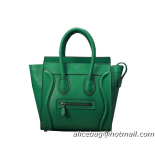 Celine Luggage Micro Boston Bag Clemence Leather 3307 Green