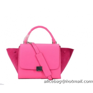 Celine mini Trapeze Bag Nubuck Leather C005 Rose