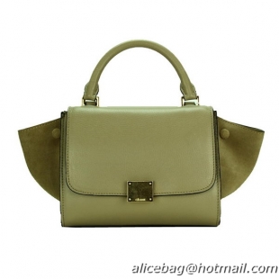 Celine Nano Trapeze Bag Nubuck Leather C88038 Olive