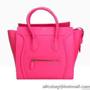 Celine Luggage Mini Bag Ferrari Leather CL88022 Rose