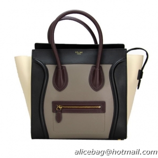 Celine Luggage Mini Bag Ferrari Leather CL88022 Grey