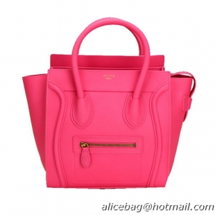 Celine Luggage Micro Bag Ferrari Leather CL88023 Rose