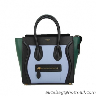 Celine Luggage Micro Bag Original Leather CL88023 OffWhite&Green&Black