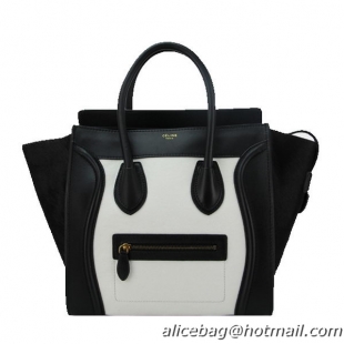 Celine Luggage Mini Bag Horsehair CL88022 Black&White