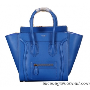 Celine Luggage Micro Bag Original Calfskin Leather C3308 Blue