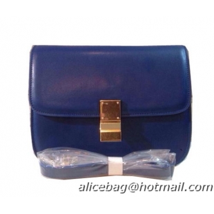 Celine Classic Box Small Flap Bag Calfskin C88007 Blue