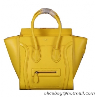 Celine Luggage Micro Bag Original Calfskin Leather C3308 Yellow