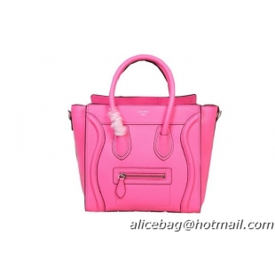 Celine Luggage Micro Tote Bag Original Grainy Leather 88023 Rose