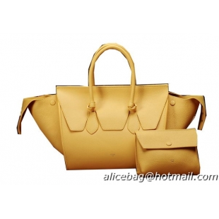 Celine Tie Nano Top Handle Bag Original Leather C3052 Yellow