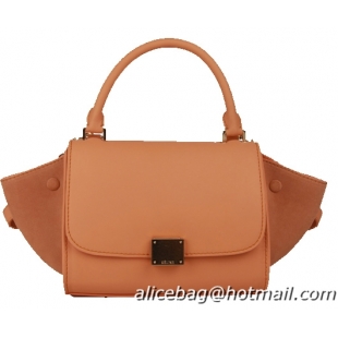 Celine Nano Trapeze Bag Nubuck Leather C88038 Orange