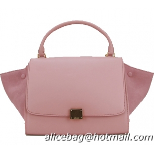 Celine Nubuck Leather Trapeze Bag CL88037 Pink