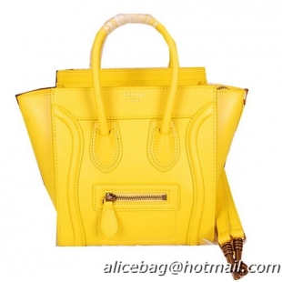 Celine Luggage Nano Bag Ferrari Leather CL3308S Lemon