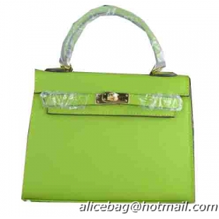 Hermes Kelly 22cm Tote Bag Calfskin Leather Green