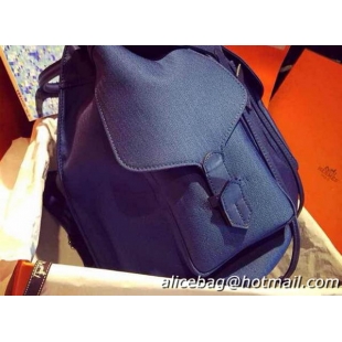 Hermes Canvas & Leather Backpack H1718 Royal