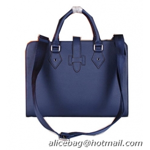 Hermes Briefcase Original Calf Leather H3308 Royal