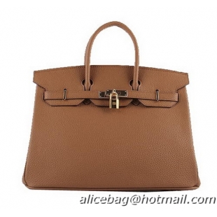 Hermes Birkin 35CM Tote Bags Wheat Grainy Leather H-35 Gold