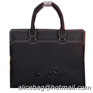 Hermes Briefcase Original Calf Leather HM98291 Black