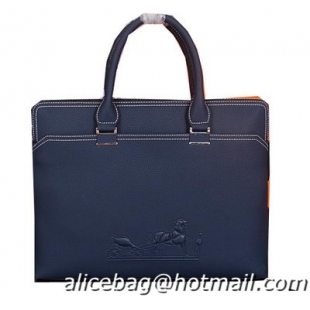 Hermes Briefcase Original Calf Leather HM98291 Royal