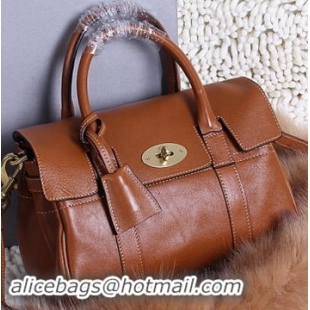 Mulberry Bayswater Small Tote Bag Natural Leather 5988S Brown