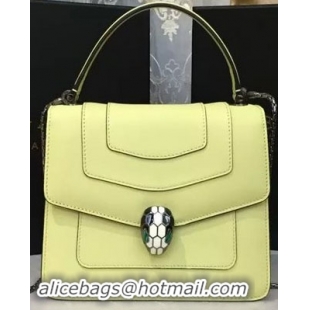 2015 BVLGARI Serpenti Forever Bag Original Leather Yellow