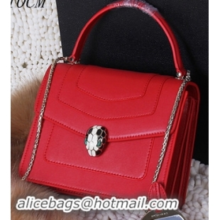 BVLGARI Serpenti Forever Bag Original Leather BG8977 Red