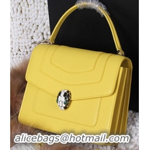 BVLGARI Serpenti Forever Bag Original Leather BG8977 Yellow