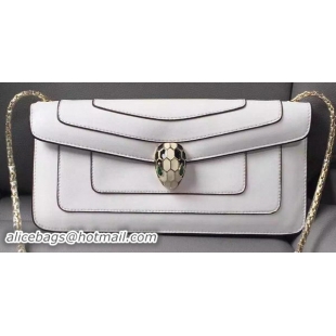 BVLGARI Shoulder Bag Calfskin Leather BG90071 White