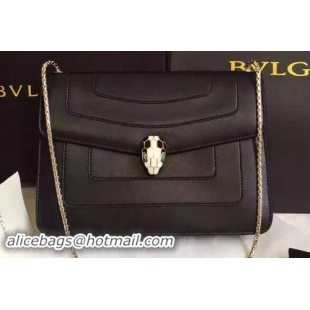 BVLGARI Shoulder Bag Calfskin Leather BG22359 Black