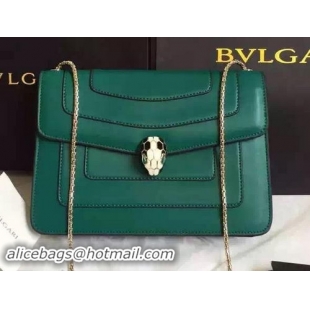 BVLGARI Shoulder Bag Calfskin Leather BG22359 Green