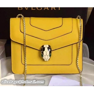 BVLGARI Small Shoulder Bag Calfskin Leather BG48043 Yellow