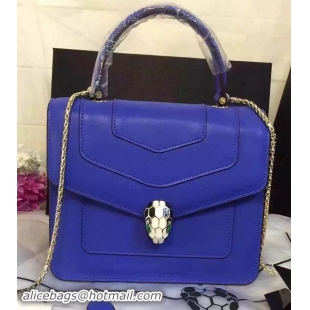 BVLGARI Serpenti Forever Bag Original Leather BG48042 Blue