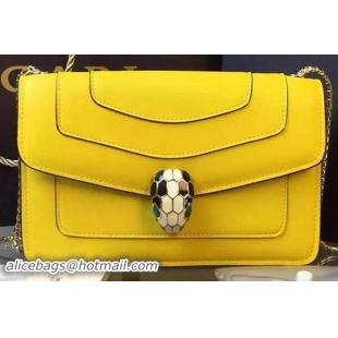 BVLGARI Small Shoulder Bag Calfskin Leather BG5573 Yellow