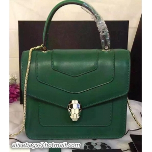 BVLGARI Serpenti Forever Bag Original Leather BG48042 Green