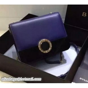 BVLGARI Flap Shoulder Bag Original Leather BG30960 Royal