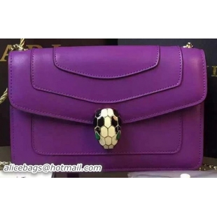 BVLGARI Small Shoulder Bag Calfskin Leather BG5573 Purple