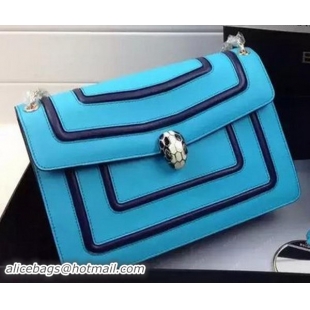 BVLGARI Shoulder Bag Original Leather BG35106 Blue