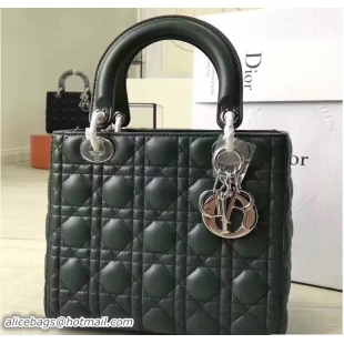 Crafted Style Lady Dior  Medium Bag In Lambskin CD51701 Dark Green 2017