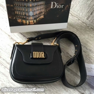 Classic Specials Christin Dior Calfskin Leather Shoulder Bag A0651 Black