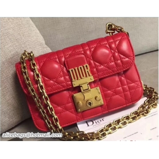 Popular Style Dior Mini Dioraddict Flap Bag in Cannage Lambskin 110701 Red 2017