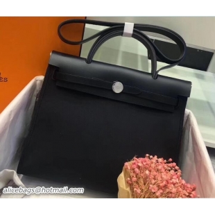 Good Quality Hermes Canvas And Leather Her Bag Zip 31 Bag 12011 Black