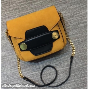 Affordable Price Stella McCartney Stella Popper Shoulder Small Faux-leather Bag S12033 Suede Yellow/Black 2018