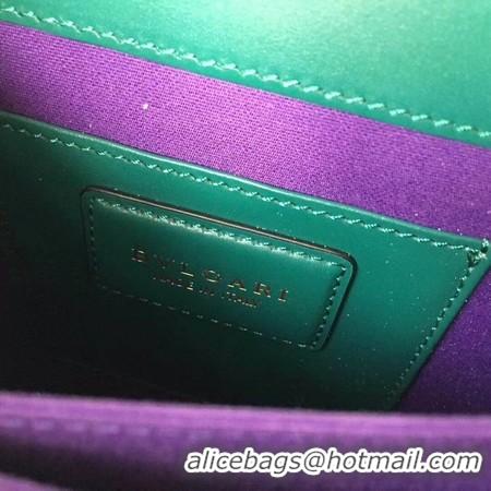 Luxury BVLGARI Original Calfskin Leather Tote Bag 3781 Green