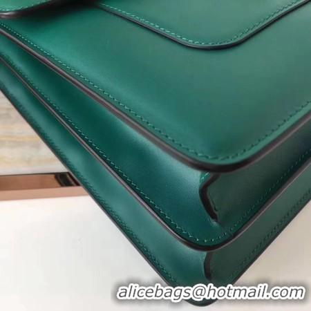 Luxury BVLGARI Original Calfskin Leather Tote Bag 3782 Green