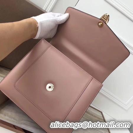 Stylish BVLGARI Original Calfskin Leather Tote Bag 3782 Pink