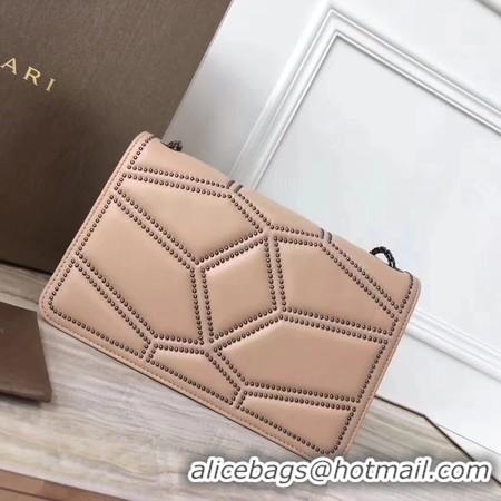 Duplicate BVLGARI Quilted Stardust Original Calfskin Leather 3786 Camel